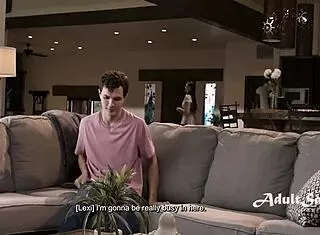 Oh no, idiot stepson has wrong remote! Lexi Luna seduces with vibrator, rips clothes in hardcore sex!