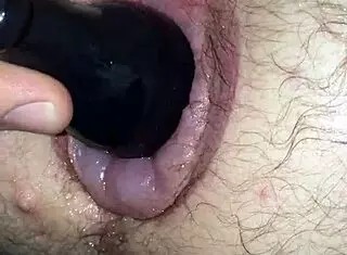 Feeling intense pleasure fucking my puffy man pussy with a toy
