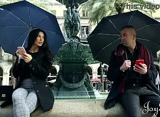 Raven haired hottie Alexa Tomas gets covered in cum after steamy hotel sex