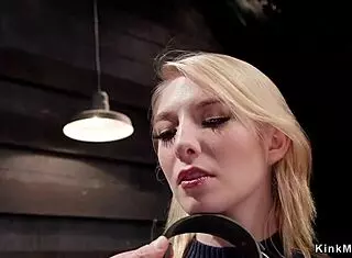 Masochistic Blonde Slave Trained in Dungeon!