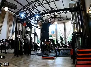 flexible workout in thong and panties