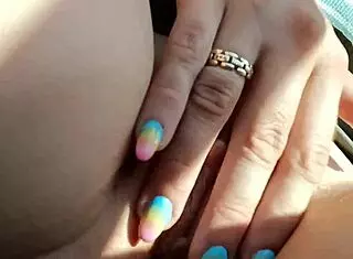 Rubbing Pussy While Driving Car