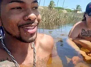 Bruninha Fonseca discovers nudist beach with Joao for the first time