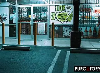 petite brunette gia derza masturbates and gets assfucked in outdoor shop reality scene with trimmed pussy