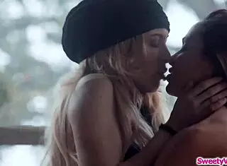 Runaway chick eating her BFFs pussy with licking and face sitting