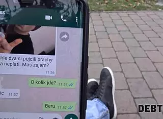 Debt4k Collector Beds Blonde Before Her Future Husband