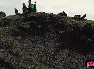 Nasty photographer fucks petite blonde model outdoors doggystyle