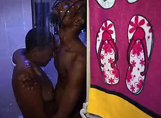 Bathroom shower before dinner