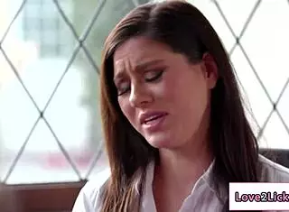 Hot 25yo Licks Lesbian Principal's Pussy.
