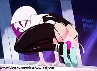 i watch gwen stacy masturbating in spiderman hentai anime