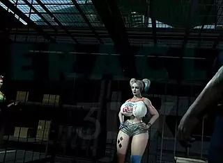 Harley Gets Big Monster Cock In Her Tits Ass And Pussy In Hentai Anime