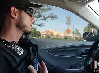 I bound Kelsi Monroe and enjoyed her blowjob before she ran from police