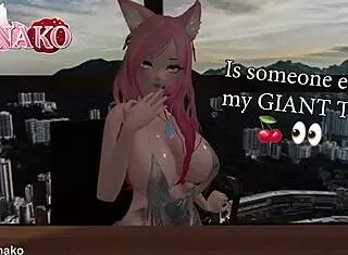 Giant Cat Girl Tits Tease In Bold Titty Fuck