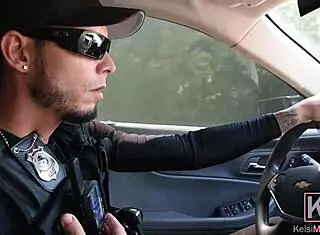 I bound Kelsi Monroe and enjoyed her blowjob before she ran from police