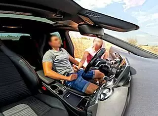 stranger girl helps me finish in the car