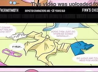 Princess bubblegum feels pleasure fucking fin's monster cock.