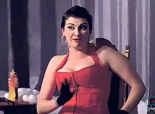 Blonde Femdom in Fetish Comedy Improv Show