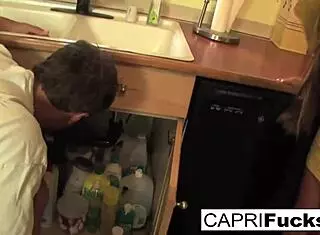 Capri Cavanni Intensely Fucks The Plumber For Cumshot