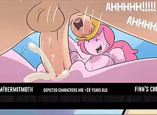 Princess bubblegum feels pleasure fucking fin's monster cock.