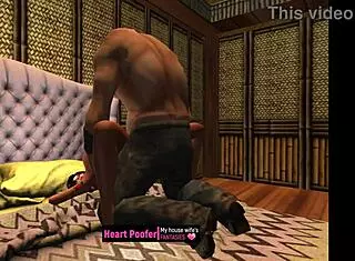 The mechanic sent my husband to buy some spare parts for the cartoon sex scene