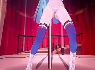 Nijisanji Lize Helesta Performs Poledance in MMD Animation