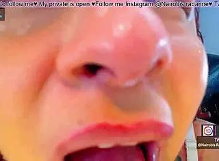 Sloppy complete extreme cum facial on webcam