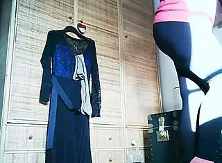 Oh my, Italian stepmom soaks her pantyhose with vaginal juices!