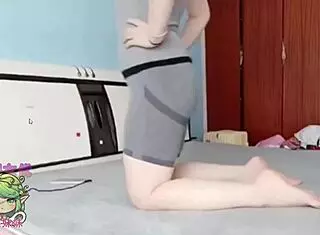 Yoga girl shocked by sudden intense thrusting!  