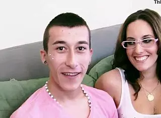 funny spanish teen 18+ curvy cuckold homemade video with glasses
