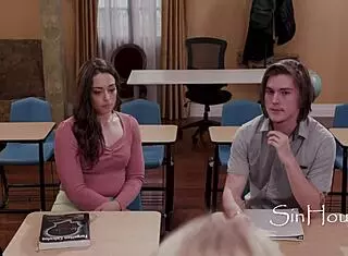 Milf teacher insists on fucking before teen student joins for a wild threesome