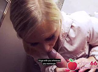 POV oppikken - Duitse tiener 18+ Lena Nitro publiek geneukt in bar volle scène 😜