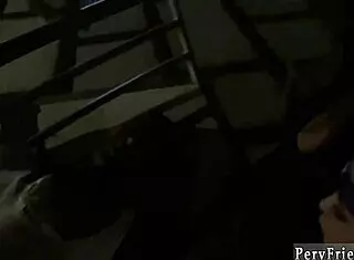 Young 18+ teen gives first blowjob at party threesome while friend gets hardcore fucking handjob