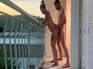 Craving Hardcore Balcony Action with Glory and Grit!