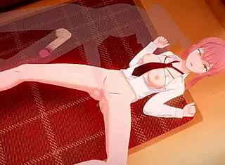 Miss makima moans during penetration in 3d hentai