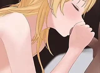Hent cute blonde blowjob animation 😘