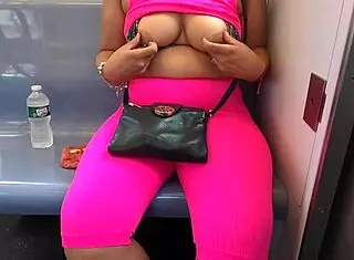 Wife in Thong Bikini Flashes in Public Park