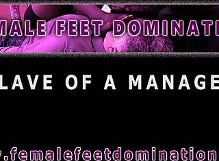 dominant lesbian secretary dominates with feet