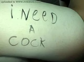 Submissive Thick Busty Wife With A Blindfold On Her Eyes Covered In Dirty Bodywritings - Milky Mari