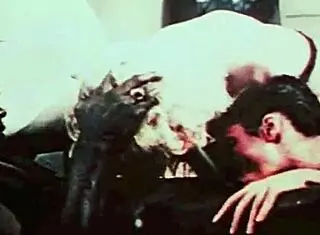 Vintage Interracial Threesome in Porn World