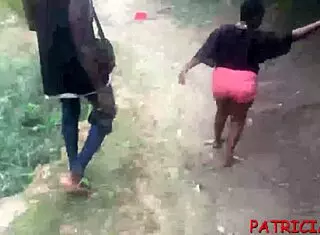 Teen ebony pornstar patricia gets bent over and fucked outdoors with big black cock