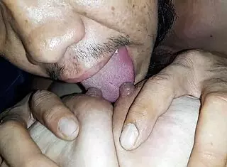 Massages On Her Natural Big Tits