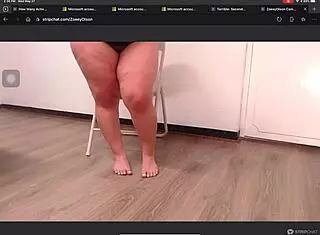 Latina BBW Teases With Pretty Feet, Toes Begging To Be Sucked.