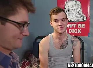 Cute Gay Students Engage in Bareback Sex