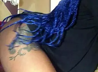 Ebony Woman In Panties On Bed