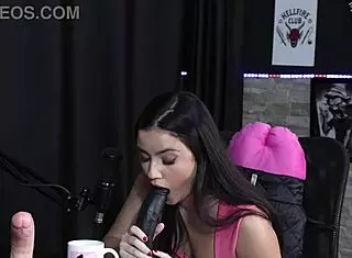 Karen Gonçalves Shows Off In Sheer Red Lingerie With Toys