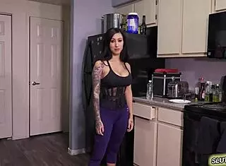 Lily Lane jerks off stepbrother Lance Hart