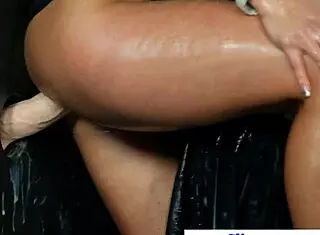 The classy european babe is SOLO in a BUKKAKE, TUGGING the GLORYHOLE COCK.