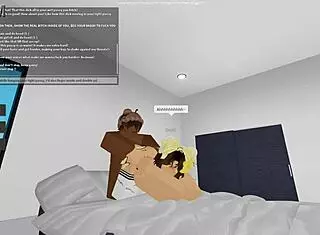 Amateur First Time in Roblox Porn Action