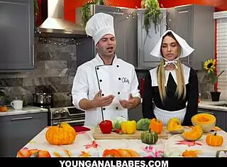 Chef Nicky Rebel Stuffs Assistant Khloe Kapris' Asshole