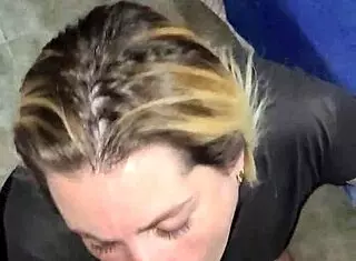 Blonde Slut Does Deepthroat Blowjob!